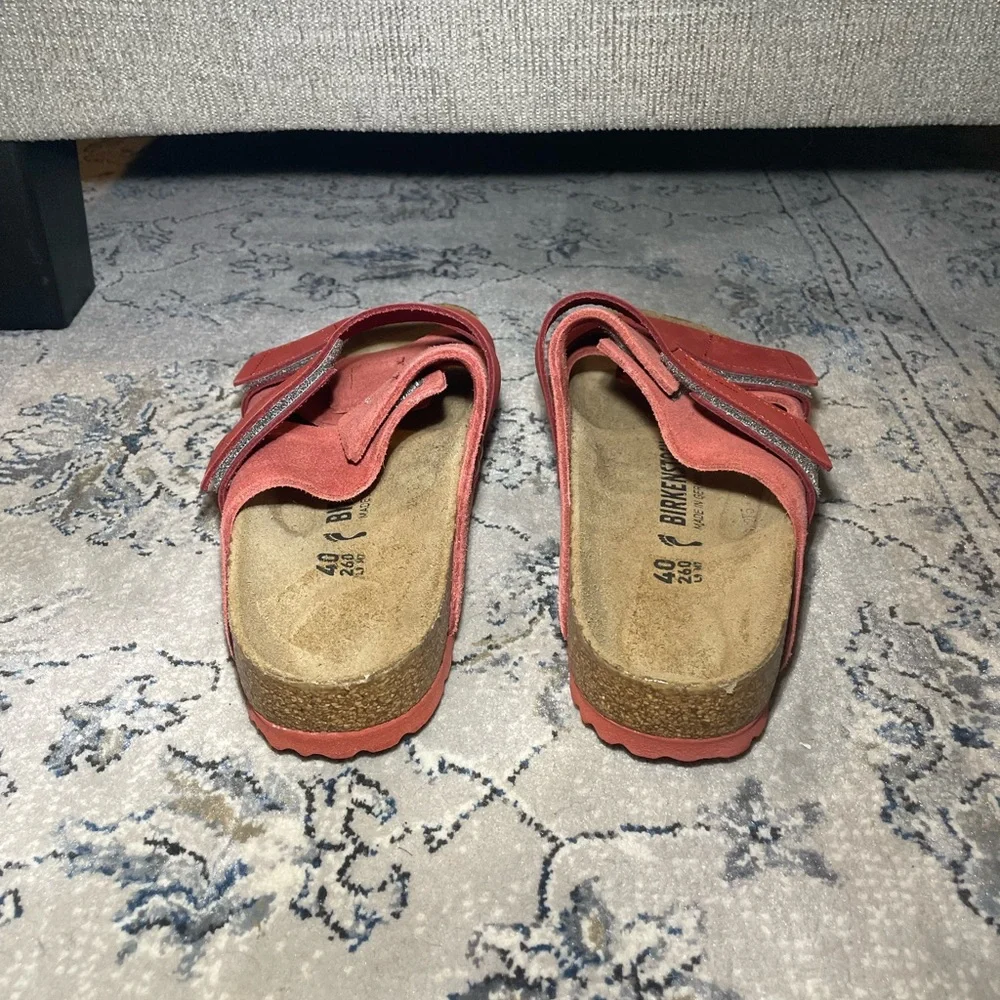 Birkenstock Uji Nubuck-Suede Leather in Sienna Red